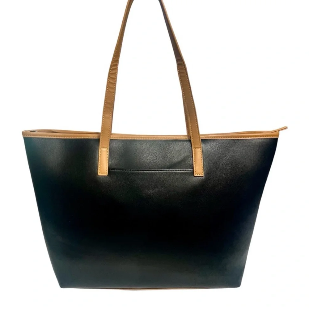 Tahari Black and Tan Tote Bag New Without Tag